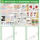 Стенд пластик куточок з охорони праці на 3 кармани (А4)