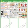 Стенд пластик куточок з охорони праці на 3 кармани (А4)