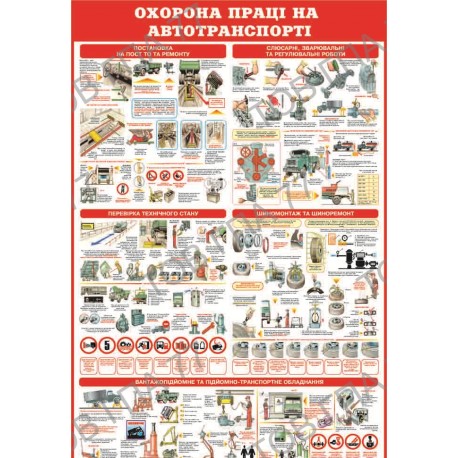 Плакат Охорона праці на автотранспорті