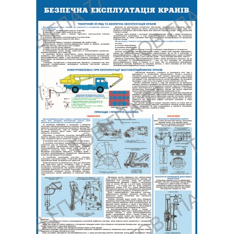 Плакат Безпечна експлуатація кранів