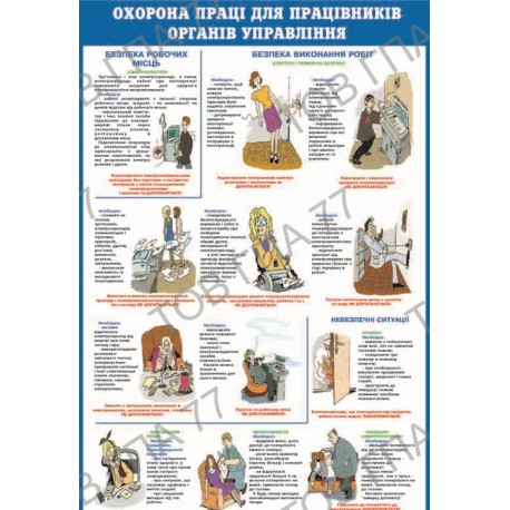 Плакат Охорона праці для працівників органів управління