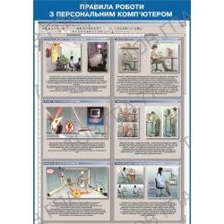 Плакат Правила роботи з персональним комп'ютером