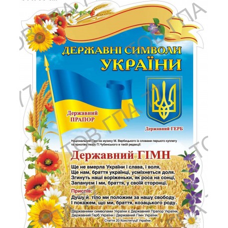 Плакат Державні символи України (3)