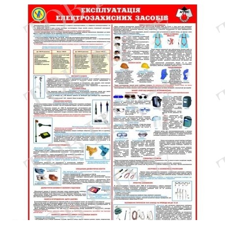 Плакат Експлуатація електрозахисних засобів